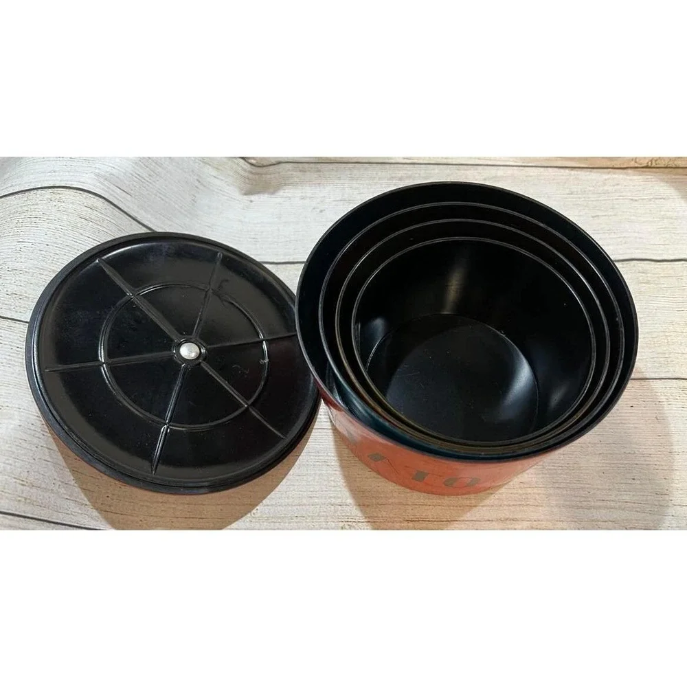 Vintage Japan ISCO Retro MCM Nesting Bowls Chips Nuts Pretzels Snacks Lacquered
